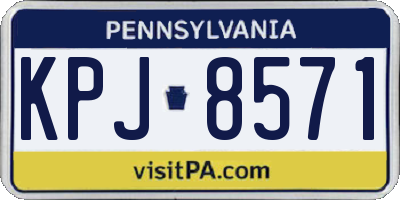 PA license plate KPJ8571