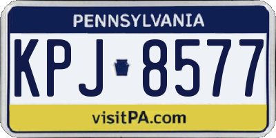 PA license plate KPJ8577