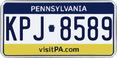 PA license plate KPJ8589