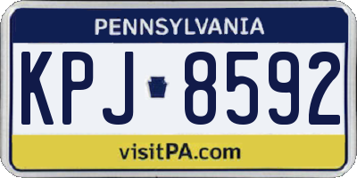 PA license plate KPJ8592