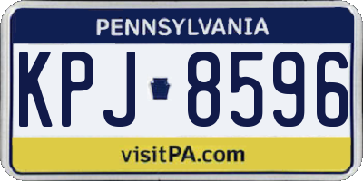 PA license plate KPJ8596