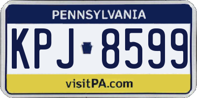 PA license plate KPJ8599