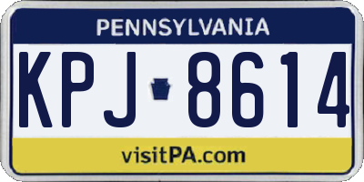 PA license plate KPJ8614
