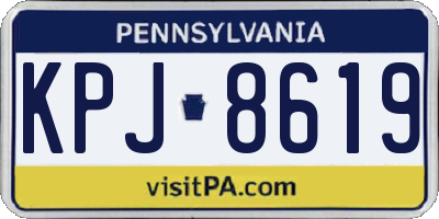 PA license plate KPJ8619