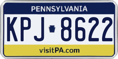 PA license plate KPJ8622