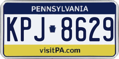 PA license plate KPJ8629