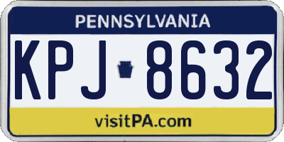 PA license plate KPJ8632