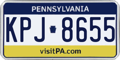 PA license plate KPJ8655