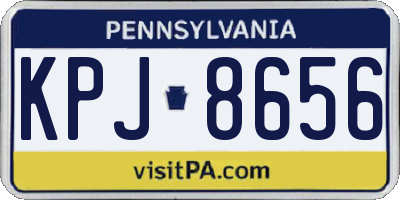 PA license plate KPJ8656