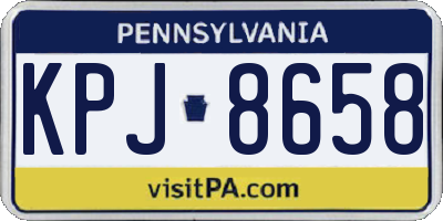 PA license plate KPJ8658