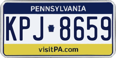 PA license plate KPJ8659