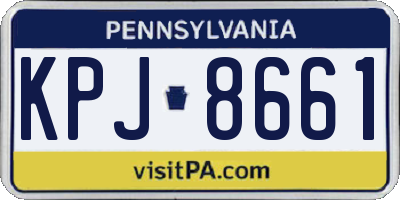 PA license plate KPJ8661