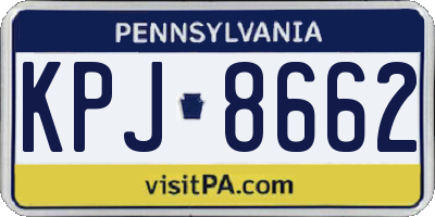 PA license plate KPJ8662