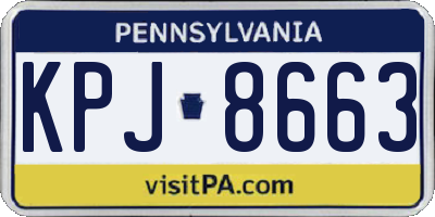 PA license plate KPJ8663