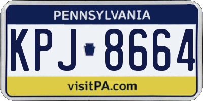 PA license plate KPJ8664