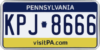 PA license plate KPJ8666