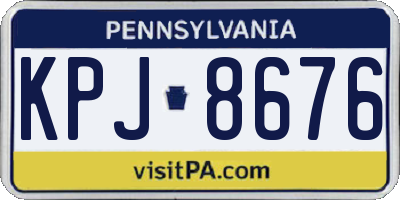 PA license plate KPJ8676
