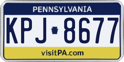 PA license plate KPJ8677