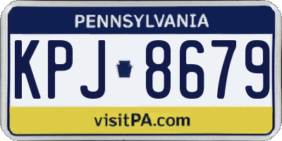 PA license plate KPJ8679