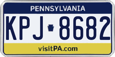 PA license plate KPJ8682