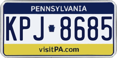 PA license plate KPJ8685