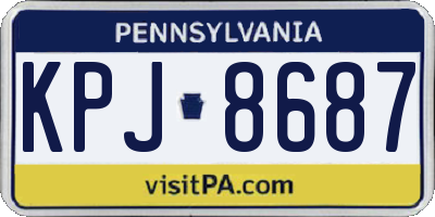 PA license plate KPJ8687