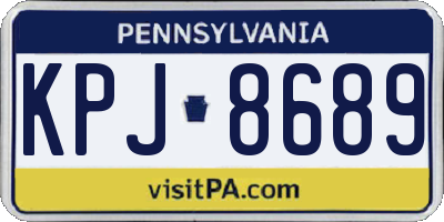 PA license plate KPJ8689