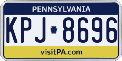 PA license plate KPJ8696