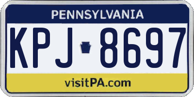 PA license plate KPJ8697