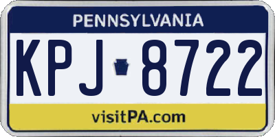 PA license plate KPJ8722