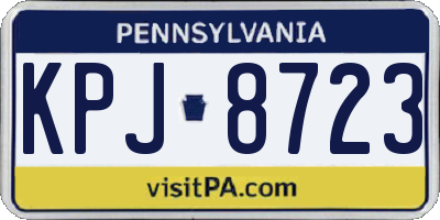 PA license plate KPJ8723