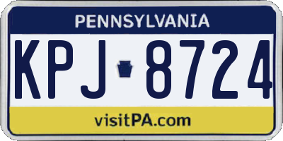 PA license plate KPJ8724