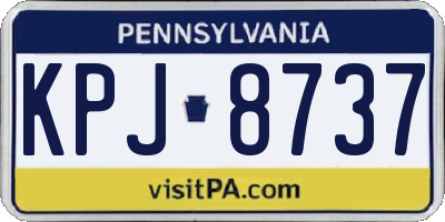 PA license plate KPJ8737