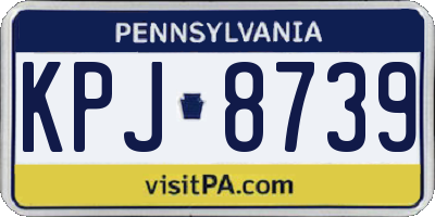 PA license plate KPJ8739