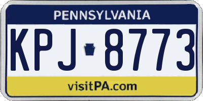 PA license plate KPJ8773