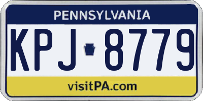 PA license plate KPJ8779