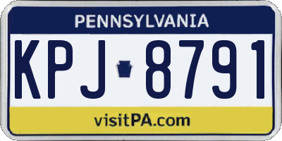 PA license plate KPJ8791