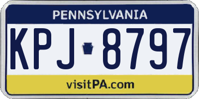 PA license plate KPJ8797