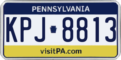 PA license plate KPJ8813