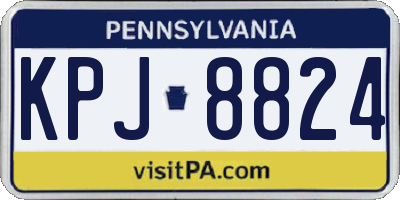 PA license plate KPJ8824