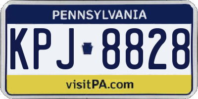 PA license plate KPJ8828