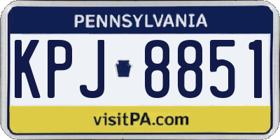 PA license plate KPJ8851