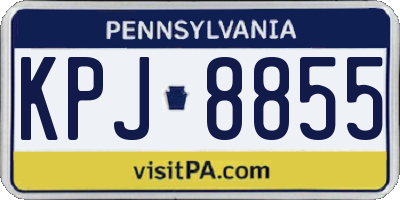 PA license plate KPJ8855
