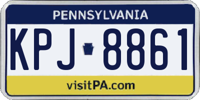 PA license plate KPJ8861