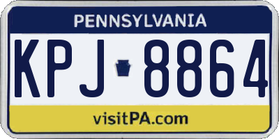 PA license plate KPJ8864