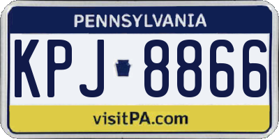 PA license plate KPJ8866