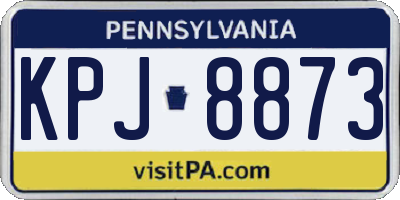 PA license plate KPJ8873