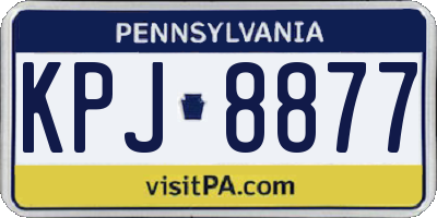 PA license plate KPJ8877