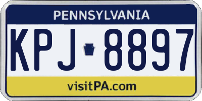 PA license plate KPJ8897