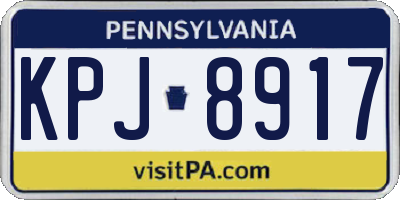 PA license plate KPJ8917
